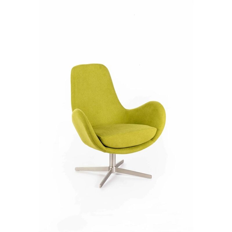 foto del prodotto giordanoshop poltrona girevole 64x72xh42 cm in tessuto olga verde