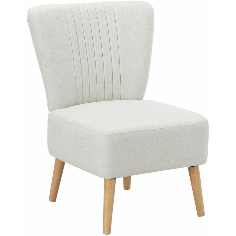 foto del prodotto giordanoshop poltrona imbottita 59x62x83 cm in tessuto bianco