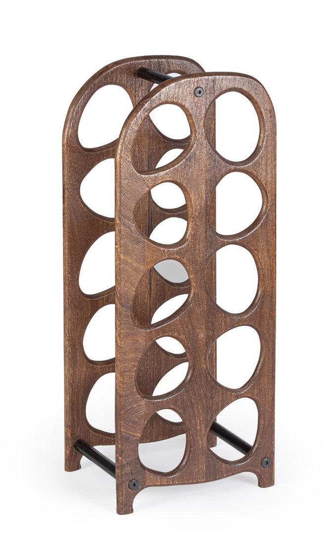 foto del prodotto giordanoshop porta bottiglie da 10p 27x20x67 cm in legno yukon marrone