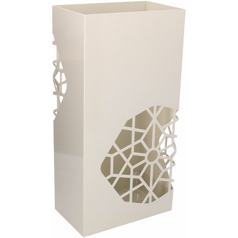 foto del prodotto giordanoshop portaombrelli in metallo bianco rettangolare cm 25x15xh50