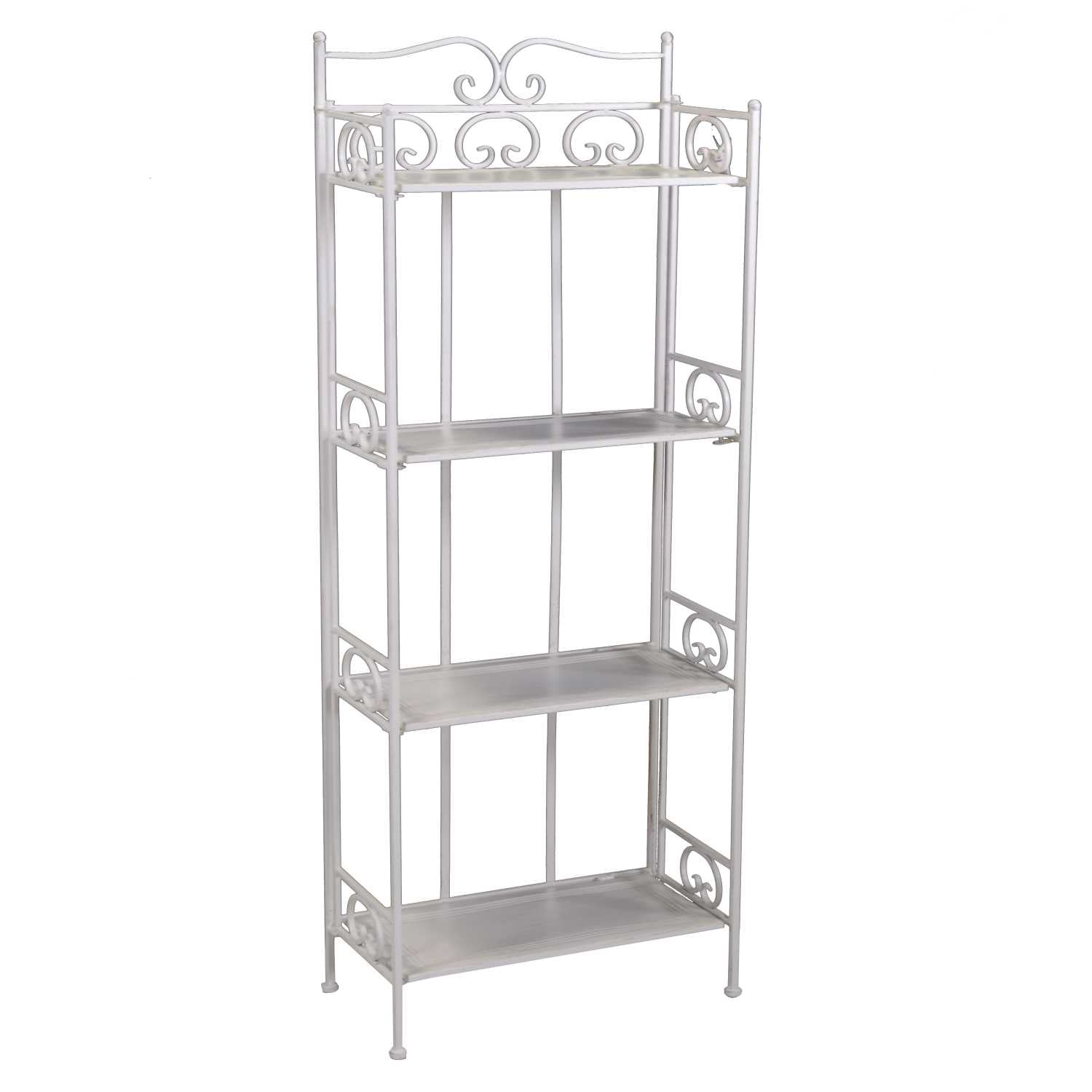 foto del prodotto giordanoshop portapiante 4 ripiani 47x23,5xh120 cm in metallo new jessica bianco