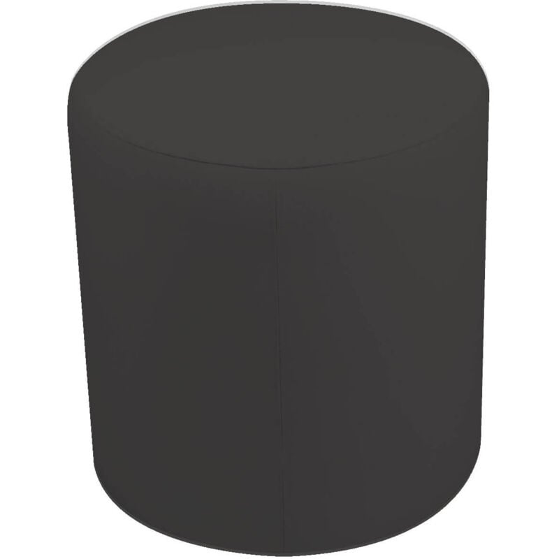 foto del prodotto giordanoshop pouf poggiapiedi 40x44 cm in similpelle avalli cilindro grigio scuro
