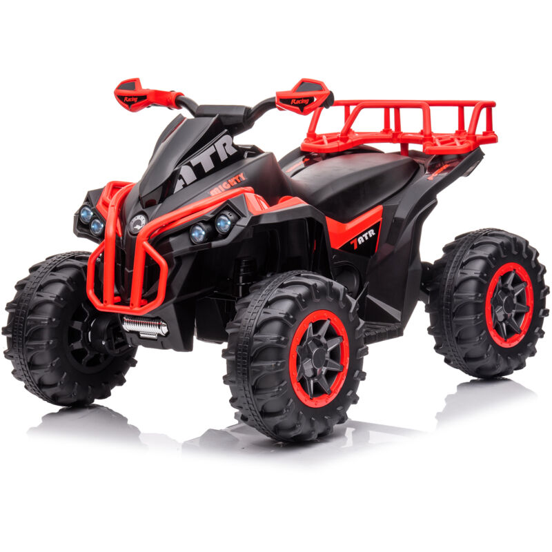 foto del prodotto giordanoshop quad elettrico per bambini 12v atv 1.0 rosso