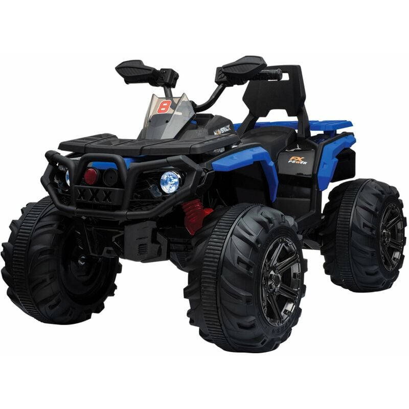 foto del prodotto giordanoshop quad elettrico per bambini 12v mega quad blu