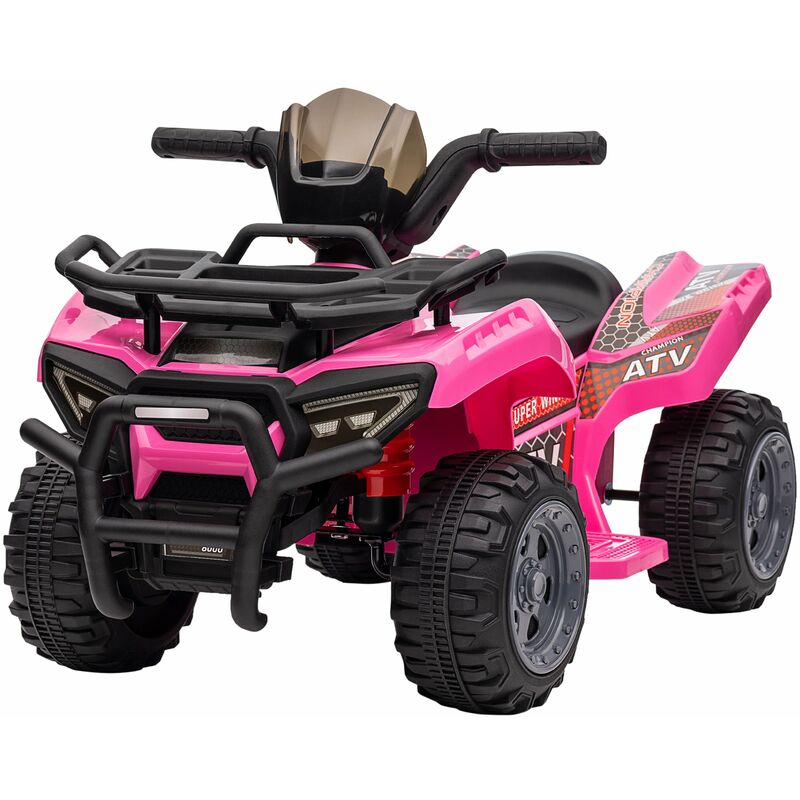 foto del prodotto giordanoshop quad elettrico per bambini 18 36 mesi con batteria ricaricabile 6v 70x42x45 cm in metallo e pp rosa