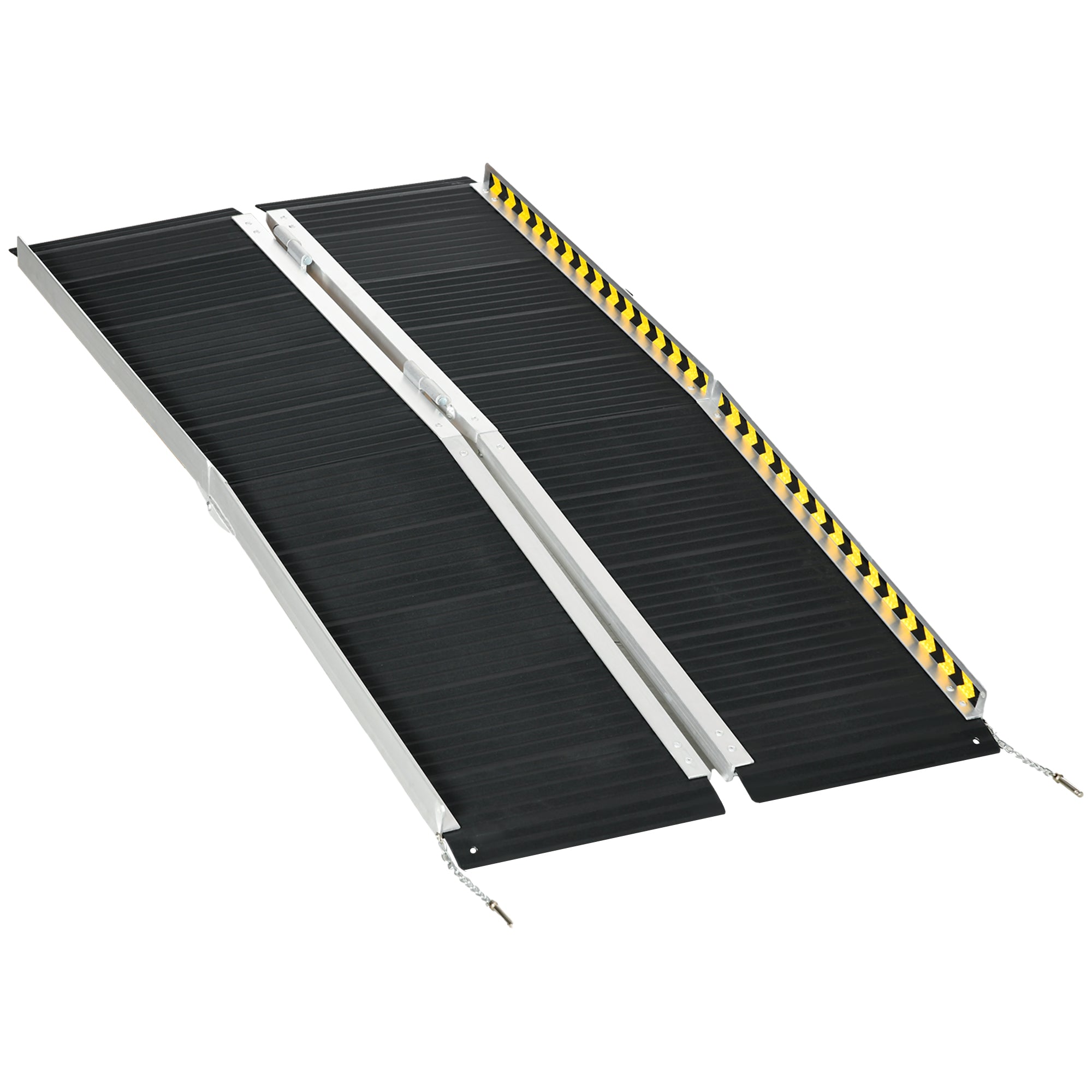 foto del prodotto giordanoshop rampa per sedia a rotelle pieghevole e antiscivolo 152x73 cm capacit 272 kg in alluminio