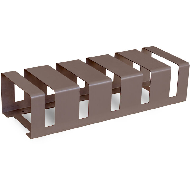 foto del prodotto giordanoshop rastrelliera portabici 5 posti 106x38x24 cm in metallo verniciato tortora