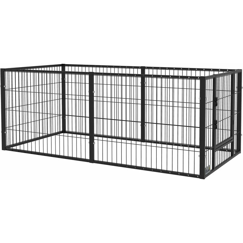 foto del prodotto giordanoshop - recinto per cani di piccola taglia 82,5-150x79x61 cm in metallo nero