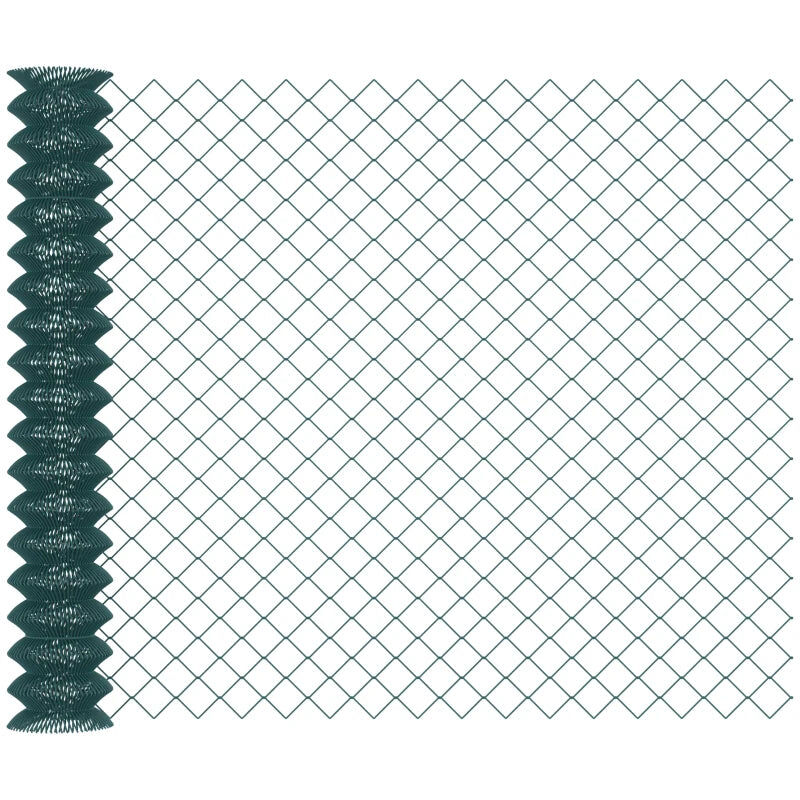 foto del prodotto giordanoshop rete di recinzione 25m h1,7m in acciaio e pvc verde