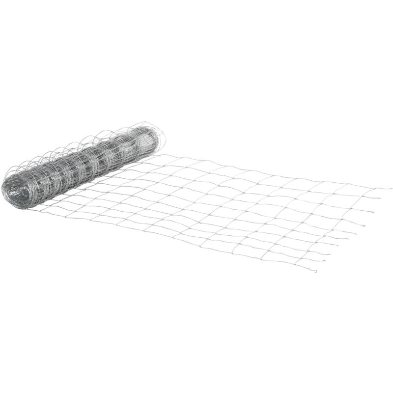 foto del prodotto giordanoshop rotolo di rete per recinzione 26,1m h1,2m in acciaio argento