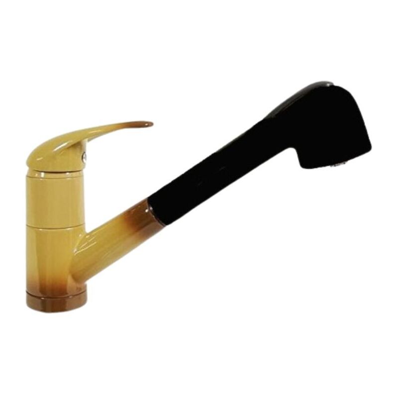 foto del prodotto giordanoshop rubinetto cucina miscelatore monocomando doccetta estraibile in ottone paini cromato