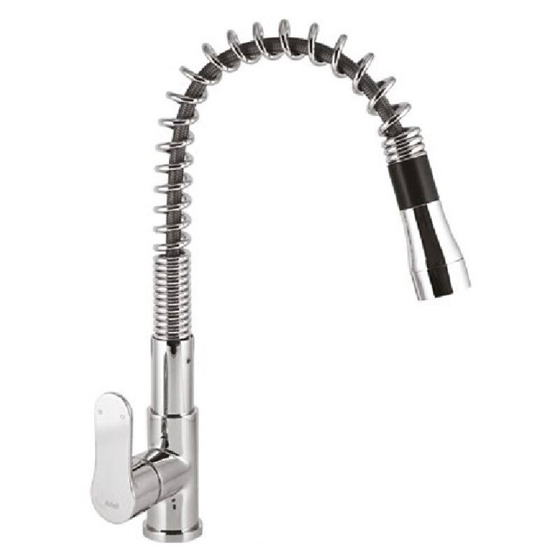 foto del prodotto giordanoshop rubinetto cucina miscelatore monocomando lavello in ottone hena pull down cromato