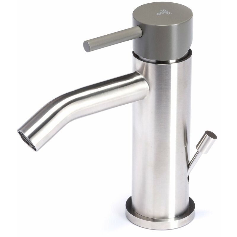 foto del prodotto giordanoshop rubinetto miscelatore monocomando bidet in acciaio inox maniglia antracite