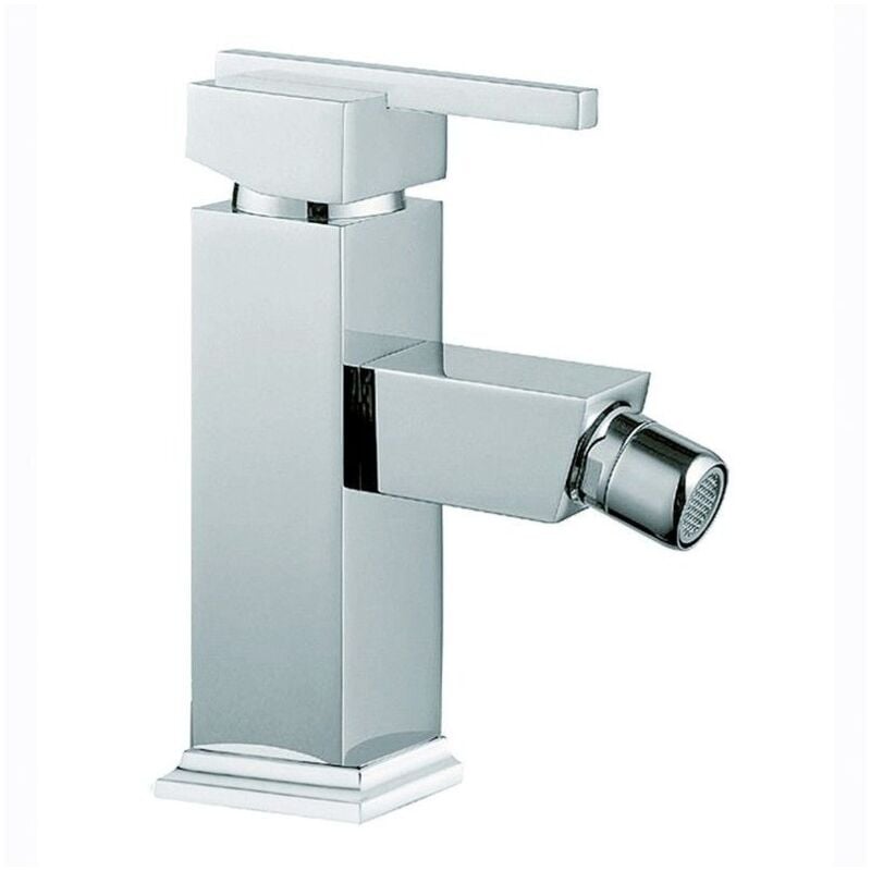 foto del prodotto giordanoshop - rubinetto miscelatore monocomando per bidet in ottone quadra cromato
