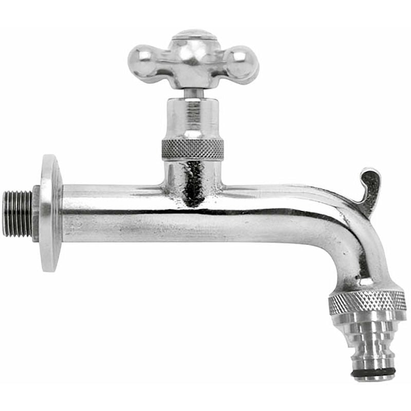 foto del prodotto giordanoshop rubinetto per fontana da giardino in ottone cromato con attacco rapido morelli plenty