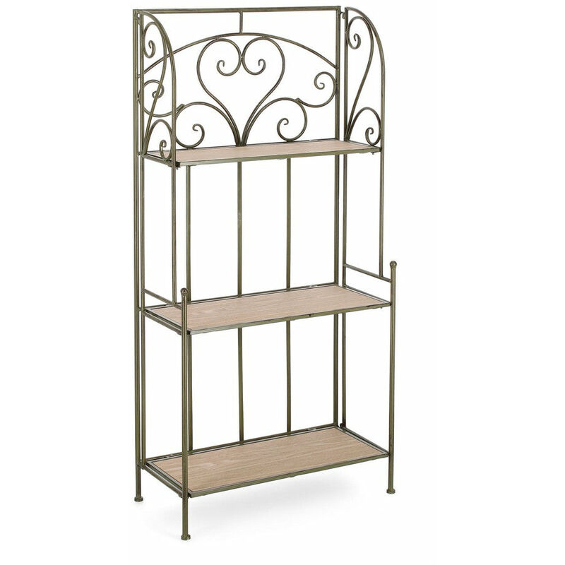 foto del prodotto giordanoshop scaffale 3 ripiani 60x28x127 cm in acciaio guenda verde scuro