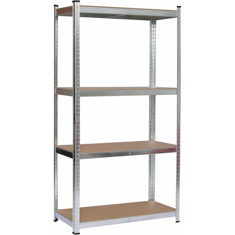 foto del prodotto giordanoshop scaffale 4 ripiani 160x120x40 cm in acciaio con ripiani in mdf
