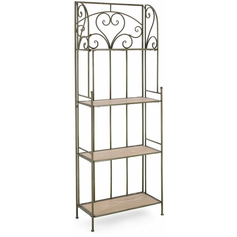 foto del prodotto giordanoshop scaffale 4 ripiani 59x28x167 cm in acciaio guenda verde scuro