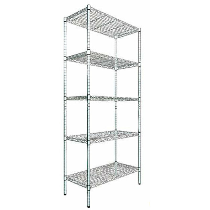 foto del prodotto giordanoshop scaffale in acciaio cromato 5 ripiani 60x35x180 cm fadi
