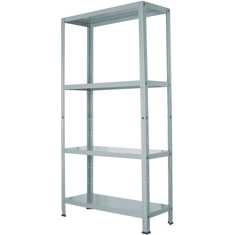 foto del prodotto giordanoshop scaffale in metallo 4 ripiani 75x30x145 cm bianco