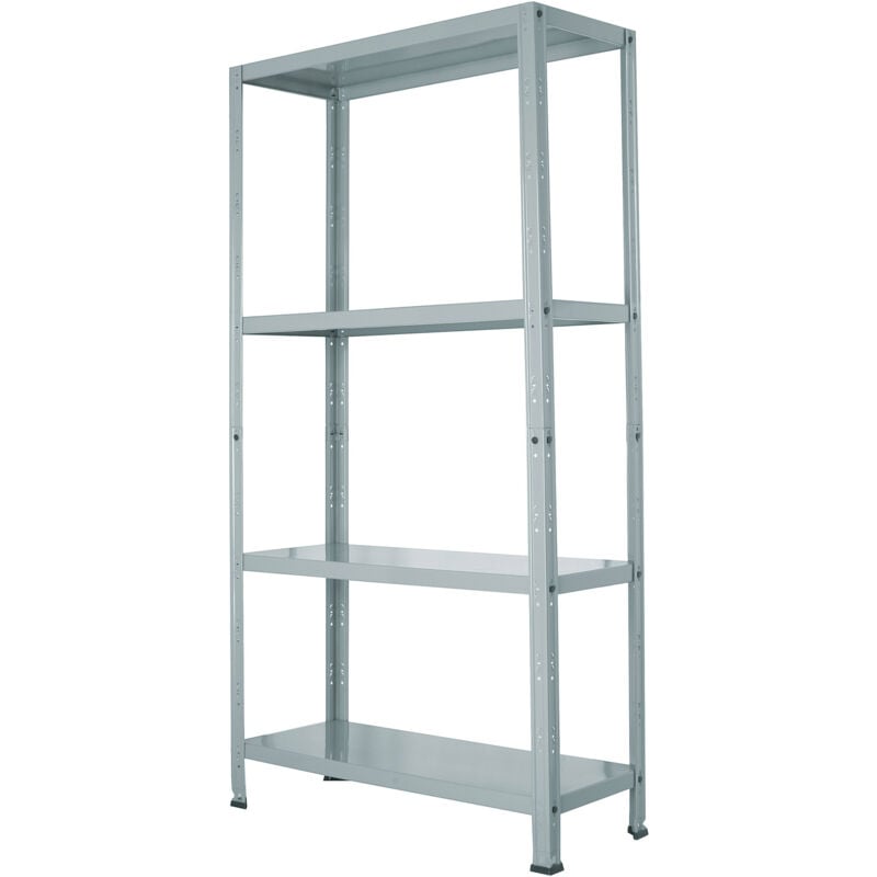 foto del prodotto giordanoshop scaffale in metallo 4 ripiani 75x30x145 cm grigio nuvolato