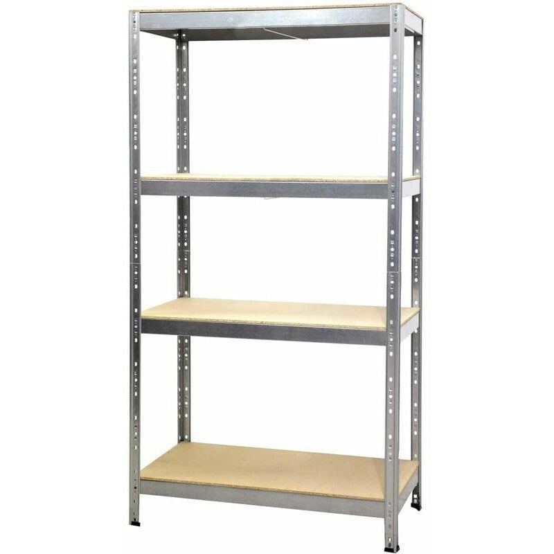 foto del prodotto giordanoshop scaffale in metallo 4 ripiani in legno truciolato 90x40x176 cm joker zincato