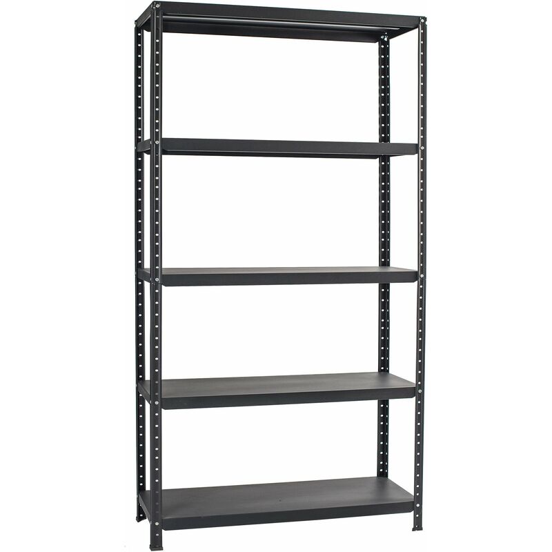 foto del prodotto giordanoshop scaffale in metallo 5 ripiani 100x40x187 cm ettore antracite