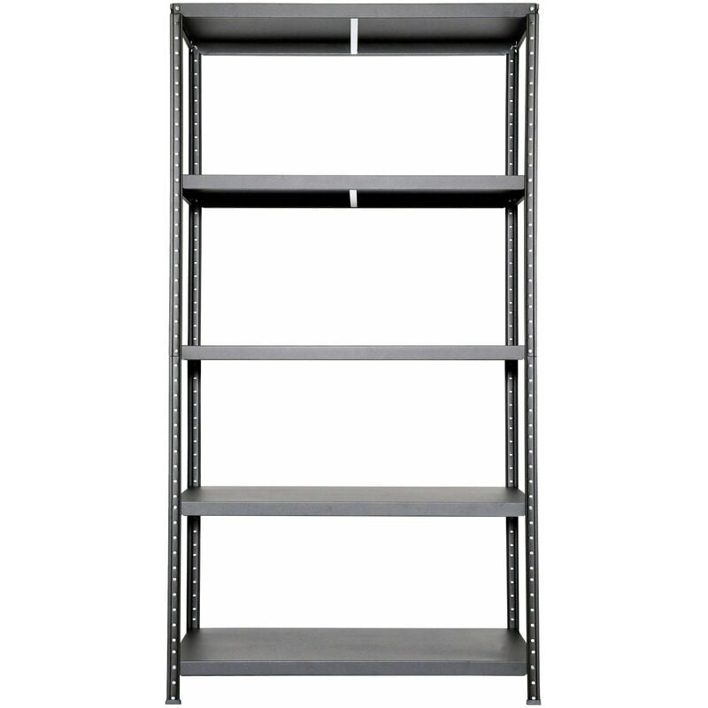 foto del prodotto giordanoshop scaffale in metallo 5 ripiani 100x40x187 cm ettore grigio