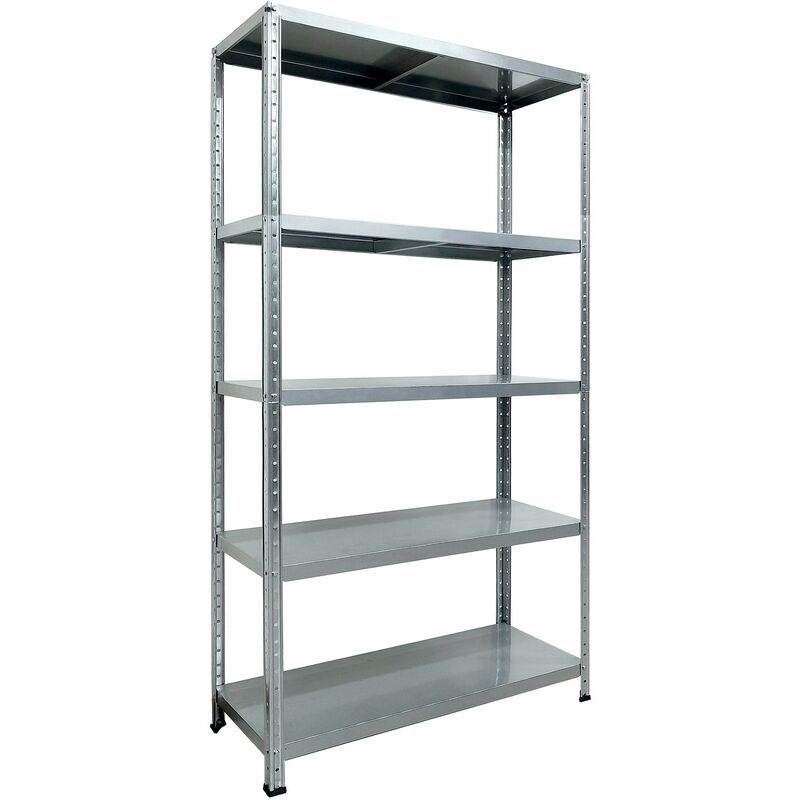 foto del prodotto giordanoshop scaffale in metallo 5 ripiani 100x40x187 cm ettore zincato