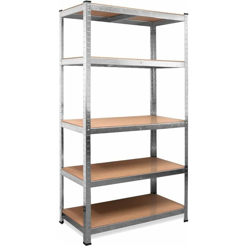 foto del prodotto giordanoshop scaffale modulare 5 ripiani in mdf 90x40x180 cm portata 875 kg in metallo zincato