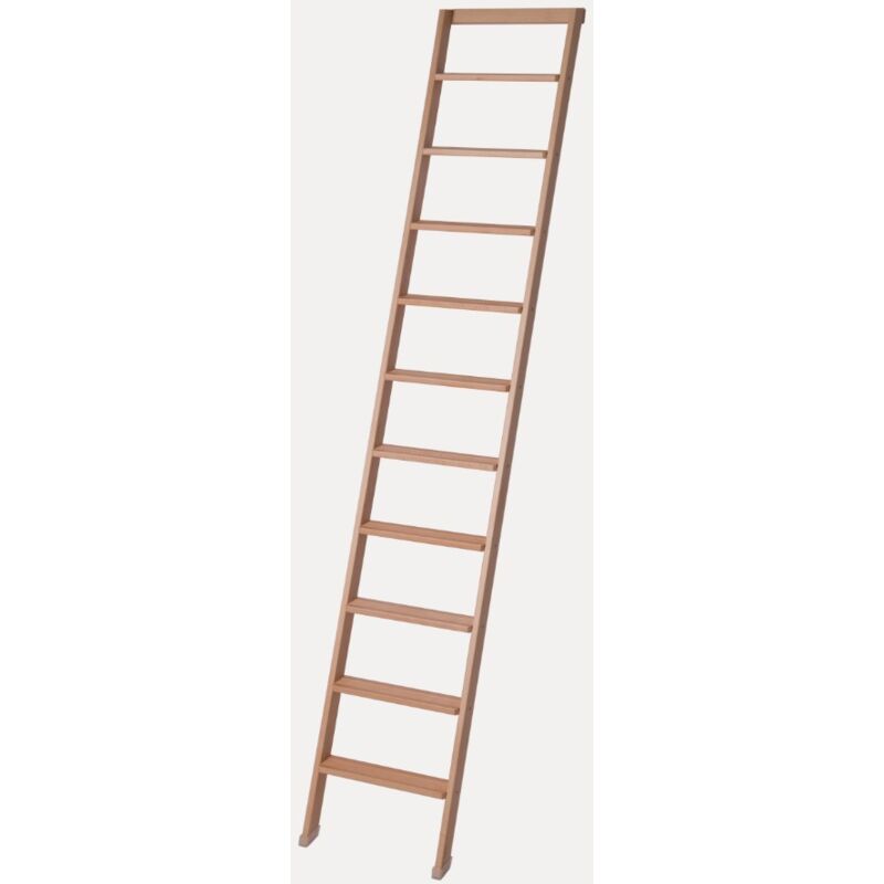 foto del prodotto giordanoshop scala appoggio in legno 10 gradini h250 cm naturale