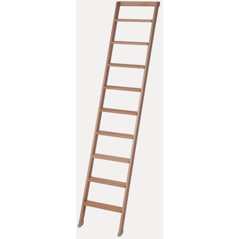 foto del prodotto giordanoshop scala appoggio in legno 9 gradini h225 cm naturale