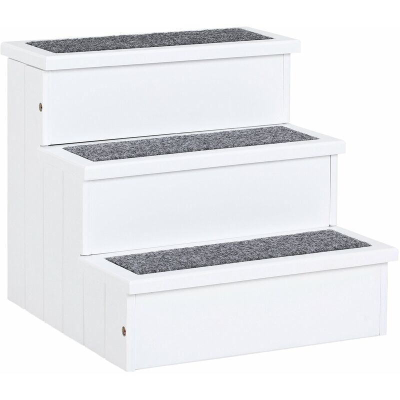 immagine 0 del prodotto giordanoshop scaletta per cani 3 gradini 40,5x44,5x38 cm in in legno di pino bianco