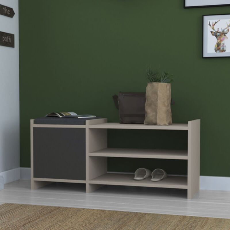 foto del prodotto giordanoshop scarpiera 1 anta 44x100x35 cm in mdf sunno antracite