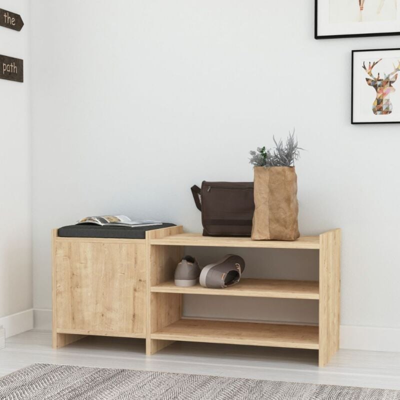 foto del prodotto giordanoshop scarpiera 1 anta 44x100x35 cm in mdf sunno rovere