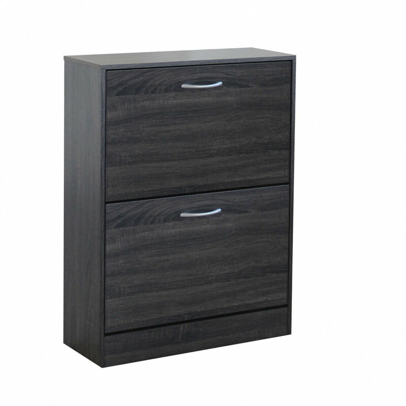 foto del prodotto giordanoshop scarpiera sally 60x24x80 h cm in legno grigio scuro