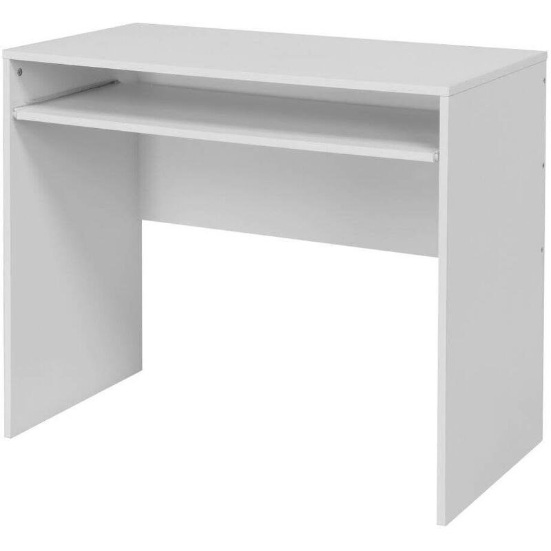 foto del prodotto giordanoshop scrivania 90x45x74 con piano estraibile in mdf bianco