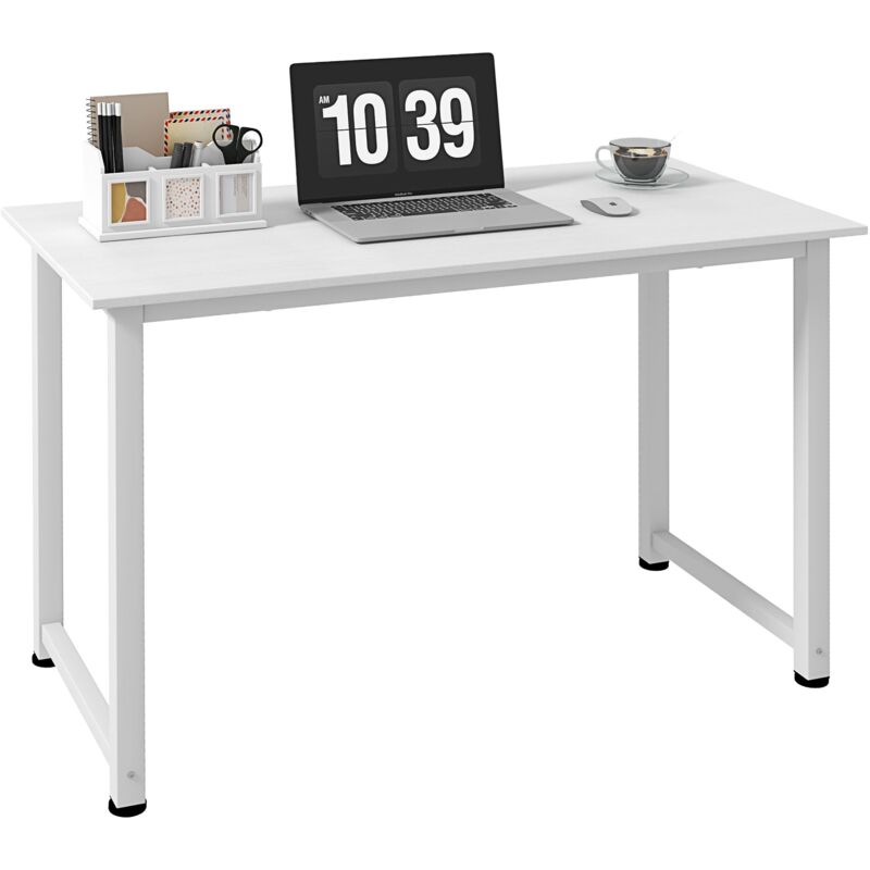 foto del prodotto giordanoshop scrivania per computer 120x60x76 cm con piedini regolabili bianco