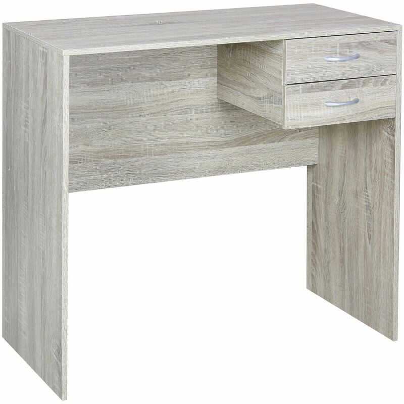foto del prodotto giordanoshop scrivania scrittoio 80x40x76 cm con 2 cassetti in melamina