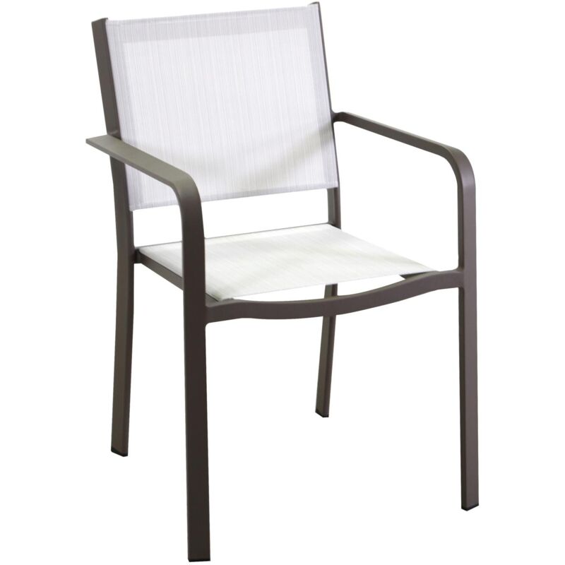 foto del prodotto giordanoshop sedia da giardino 55x61xh84,5 cm in alluminio e texilene el paso marrone