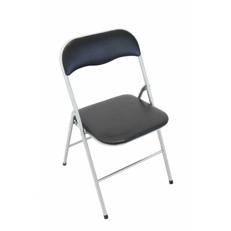 foto del prodotto giordanoshop sedia da giardino pieghevole slim 44x45x79 h cm in acciaio nera opaca