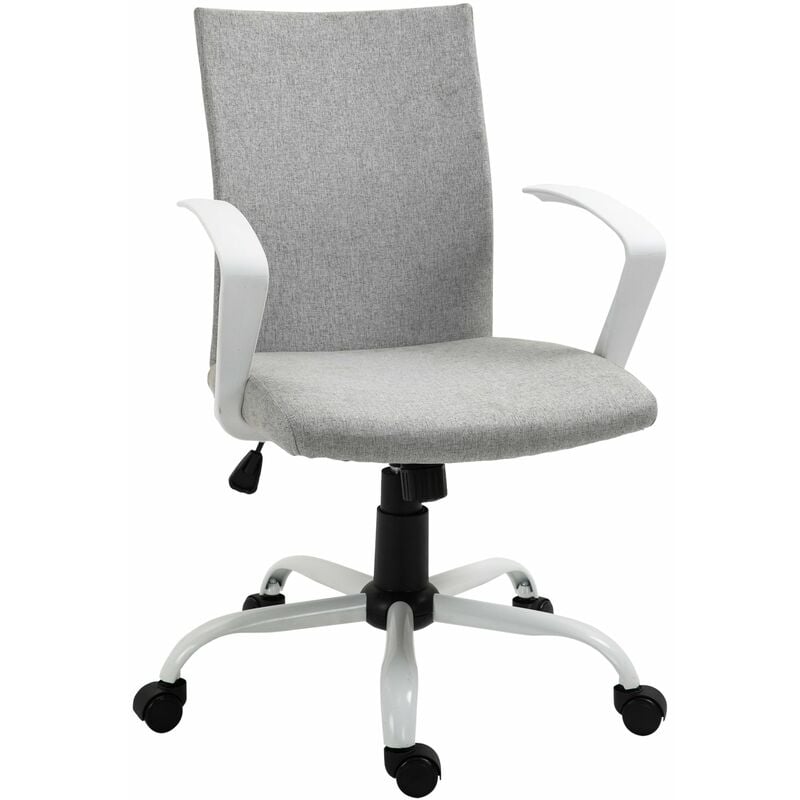 foto del prodotto giordanoshop sedia ergonomica e girevole da ufficio in tessuto grigio 61x61x89 99 cm