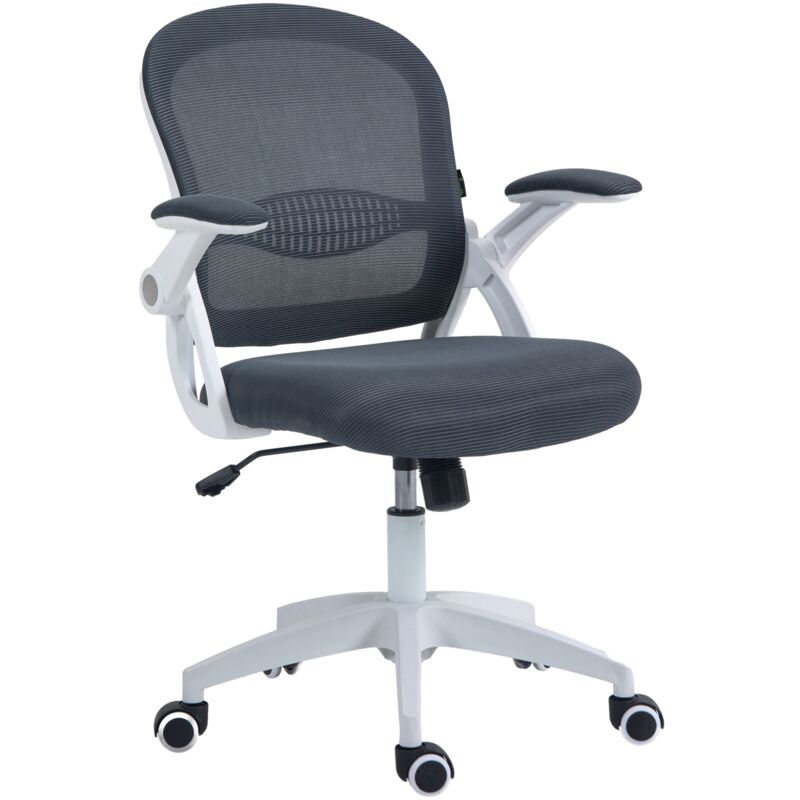 foto del prodotto giordanoshop sedia operativa da ufficio 65.5x61.5x88 97.5cm con schienale a rete grigio