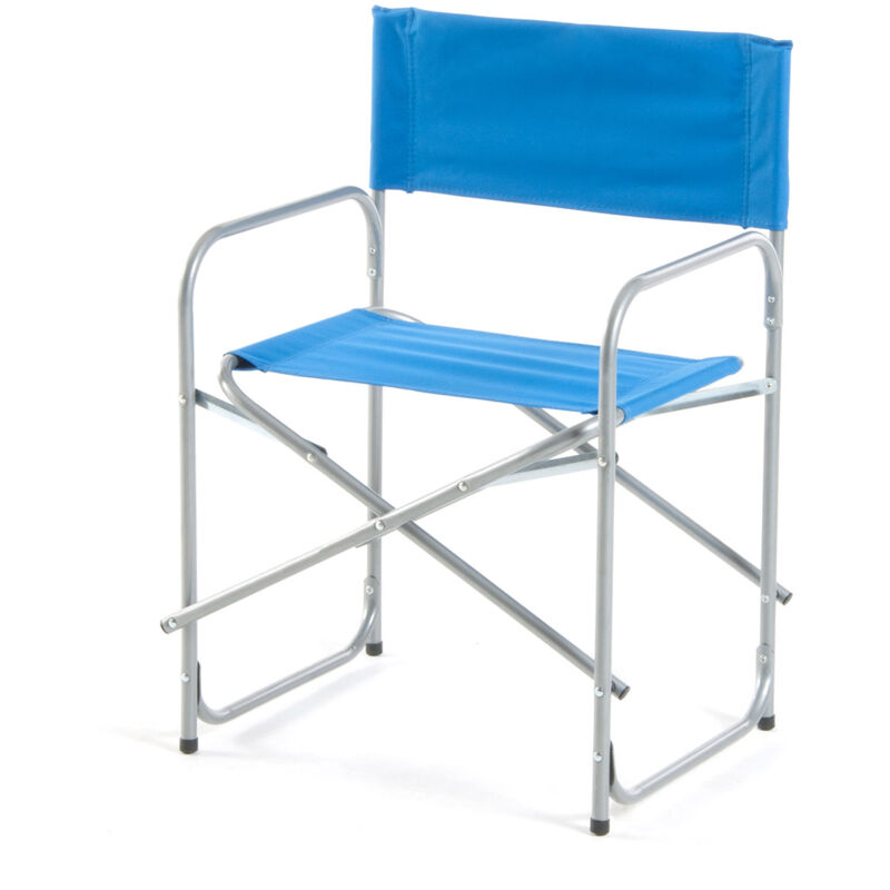 foto del prodotto giordanoshop sedia pieghevole regista 32x59x80 cm in acciaio regista blu