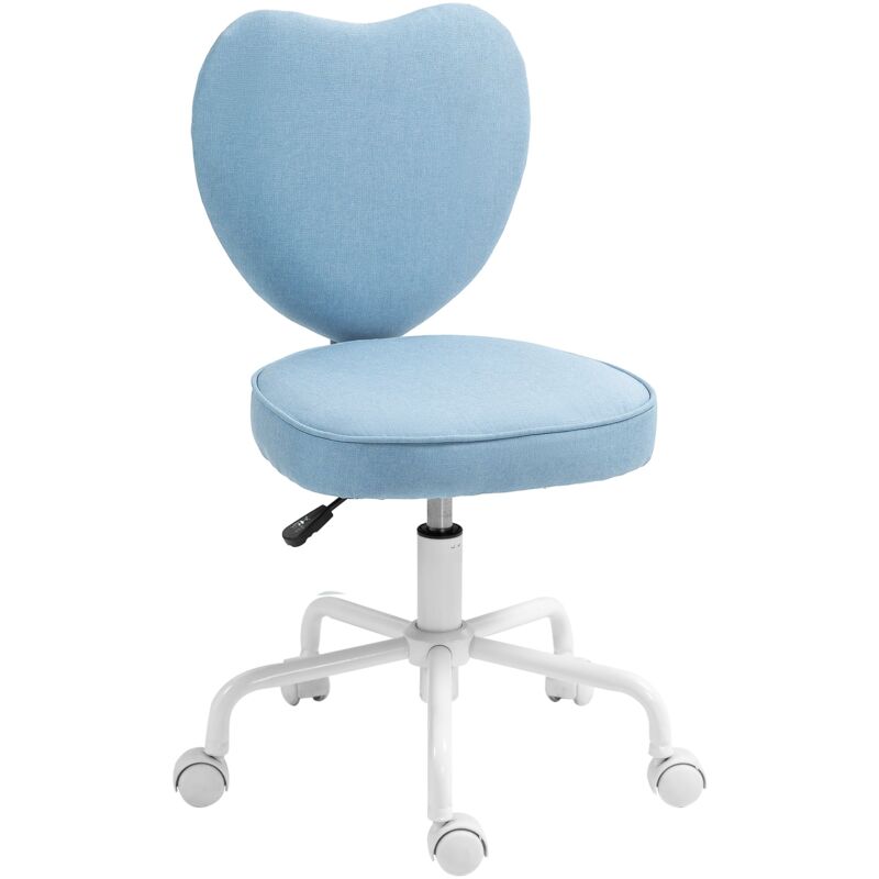 foto del prodotto giordanoshop sedia poltrona operativa da cameretta a forma di cuore azzurro