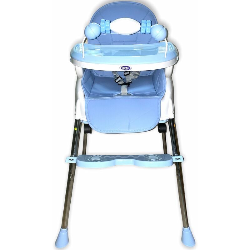 foto del prodotto giordanoshop seggiolone per bambini 4 in 1 pappa e gioco blu