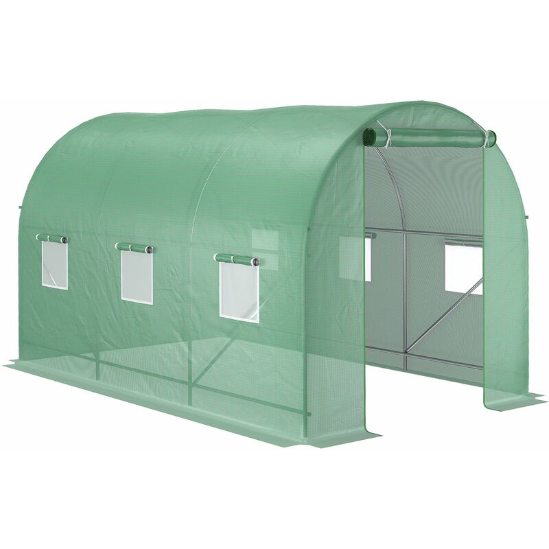 foto del prodotto giordanoshop serra con tetto arrotondato in pe 3.5x2x2m