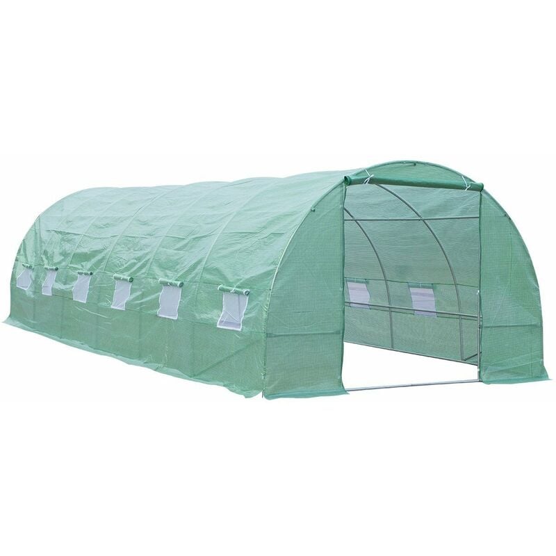 foto del prodotto giordanoshop serra da giardino 8x3x2m tubi in acciaio verde