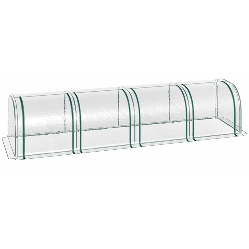 foto del prodotto giordanoshop serra da giardino a tunnel 395x100x80 cm anti uv in acciaio e pvc trasparente