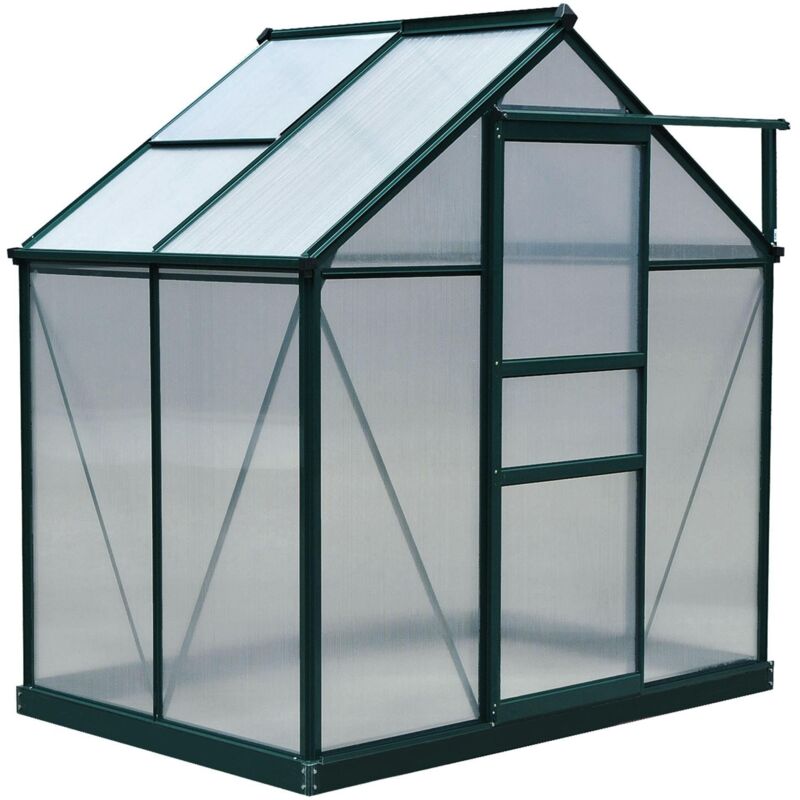 foto del prodotto giordanoshop serra da giardino per piante 190x132x201 cm in policarbonato anti uv verde